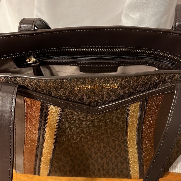 Michael Kors Whitney Signature Metallic Tote - Picture 9 of 10